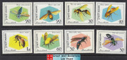 Vietnam Stamps - 1982, Sc 1172-9 Bees & Wasps, Imperf - MNH, F-VF (9N08A)