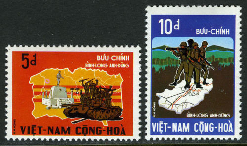 South Vietnam Stamps - 1972 , Sc 439-40 Victory at Binh Long - MNH, F-VF (9V01M)
