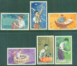 Laos Stamps - Scott # 34-6, C24-6, MLH, F-VF - (9A036)
