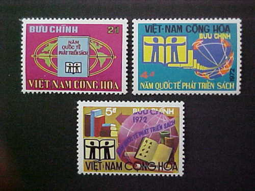 South Vietnam Stamps - 1972, Sc Scott 441-3 International Book Year- MNH, F-VF (9V081)