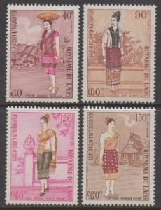 Laos Stamps - 1973 - Sc 235-6, C102-3 Costume - MNH, F-VF - (9A04K)