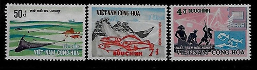 South Vietnam Stamps - 1972, Sc 408-10 Publicity for Fishing Industry -MNH, F-VF (9V017)