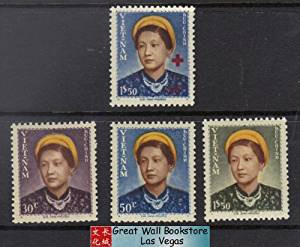 South Vietnam Stamps - 1952, Sc 14-6 complete set + B1, Empress Nam Phuong - MLH, F-VF  (9V0BC)
