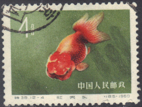 China Stamps - 1960, S38, Scott 509 (12-4) Goldfish - used  (9050E)