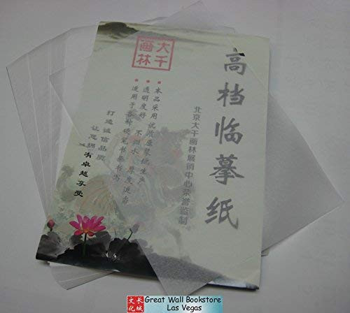 Tracing Paper to Pratice Chinese Characters with Pen, pack of 450 sheet 硬笔书法楷书行书行楷临摹纸 练字专用透明白纸 450张 size : 9.8" x 13.8"  (WXBA)