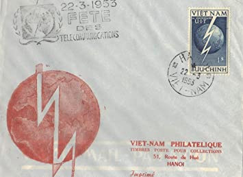 South Vietnam Stamps - 1952, Sc 17, Globe and Lightning Bolt First Day Cover  (9V0X3)