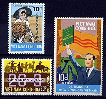 South Vietnam Stamps - 1974, Scott 475-7, 1974 Agriculture Day, MNH, F-VF  (9V0XQ)