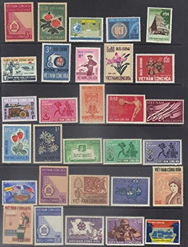 South Vietnam Stamps - 30 Different South Vietnam Stamps Collection Pack Y3 - MH (9V0Y4)
