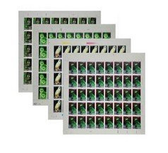 China Stamps - 1995-5 , Scott 2559-62 Owls - Full sheet of 40 complete sets - MNH, F-VF - (9255L)
