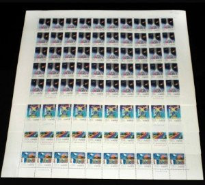 China Stamps - 1997-24 , Scott 2818-21 China Telecom - Full sheet of 50 complete sets -  MNH, F-VF - (9281G)