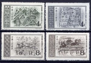 China Stamps - 1956 , S16, Scott 295-8 Pictorial Reproductions from Bricks of East Han Dynasty - MNH, F-VF - (90295)