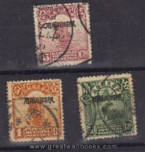 China Stamps - 1933, Sc Szechwan 1-3, complete set, Used - (9C00U)