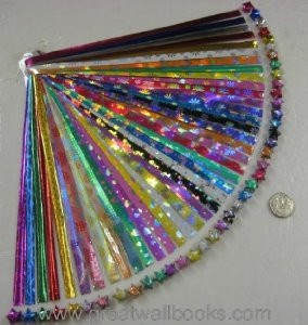 Origami Stars Papers Package 0P (54 ea. housed in a small candy box to keep your lucky stars) - 4 boxes for a total of 216 pieces (WX0P)