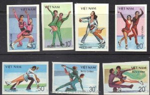 Vietnam Stamps - 1989, Sc 1979-85 imperf, Pairs Figure Skating, MNH, F-VF - (9N021)