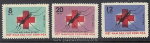 Vietnam Stamps - 1962, Sc 214-6, Anti Malaria Campaign - MNH, F-VF - (9N030)