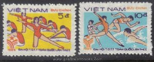 Vietnam Stamps - 1985, Sc 1549 -50, 1st National Sports Festival - MNH, F-VF - (9N03E)