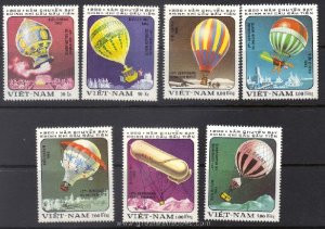 Vietnam Stamps - 1983, Sc 1261-7, 1st Manned Balloon Flight, Bicent. - MNH, F-VF - (9N03L)
