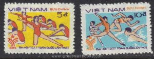 Vietnam Stamps - 1985, Sc 1549-50, 1st National Sports Festival - MNH, F-VF - (9N065)