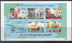 Vietnam Stamps - 1992, Sc 2329, Columbus' Discovery of America, 500th Anniversary - MNH, F-VF - (9N07F)