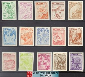 Vietnam Stamps - 1984, Sc 1464-78, Flora and Fauna, Imperf - MNH, F-VF - (9N0A2)