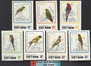Vietnam Stamps - 1988, Sc 1857-63, Parrots, MNH, F-VF - (9N0A3)