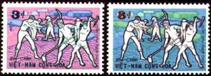 South Vietnam Stamps - 1972 , Sc 413-4, Community Development, MNH, F-VF - (9V020)