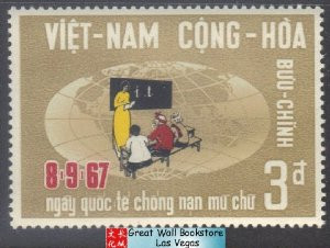 South Vietnam Stamps - 1967 ,Sc 321, International Literacy Day - MNH, F-VF - (9V03M)