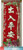 揮春 Chinese New Year Red Banners (Fai Chun) with 4 Chinese "出入平安 In and Out Safely" character phase to signify different good fortunes - with gold embossing on velvet size: 8" x 24" (WX3K)