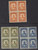 China Stamps - 1929 , Sc Sinkiang 74, 75, 76, President Chiang Kai-shek, short set, Unification Issue of China Overprinted in Red - Block of 4 - OG - MNH, F-VF - (9C07H)