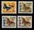 South Vietnam Stamps - 1974 , Sc J21-4, Postage Due Stamps, The Butterflies Set Surchaged with New Value and Two Bars in Red, MNH, F-VF - (9V01T)
