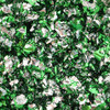 Colored foil flakes min. 1 g, green - silver