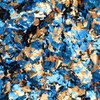 Colored foil flakes min. 1 g, blue - gold