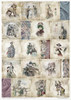 ITD Collection Rice Paper Pack of 11 Vintage Advent Calendar