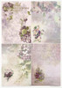 ITD Collection Rice Paper Pack Post Flower Post Violet