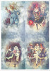 ITD Collection Rice Paper Pack of 11 A4 Carnival Circus Pierrot in love