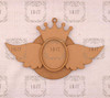 HHT MDF Ornament Crowned Wings with Frame