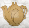 HHT MDF Tea Pot Plaque with Overlay Frame 11" x 10.75"