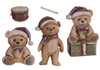 LaBlanche Teddy Bears silicone mould with three festive teddy bear designs