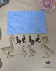 LaBlanche Family of Geese silicone mould with adult geese and goslings