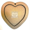MDF Unfinished Framed Heart Shaker Ornament Blank Base Set of 2