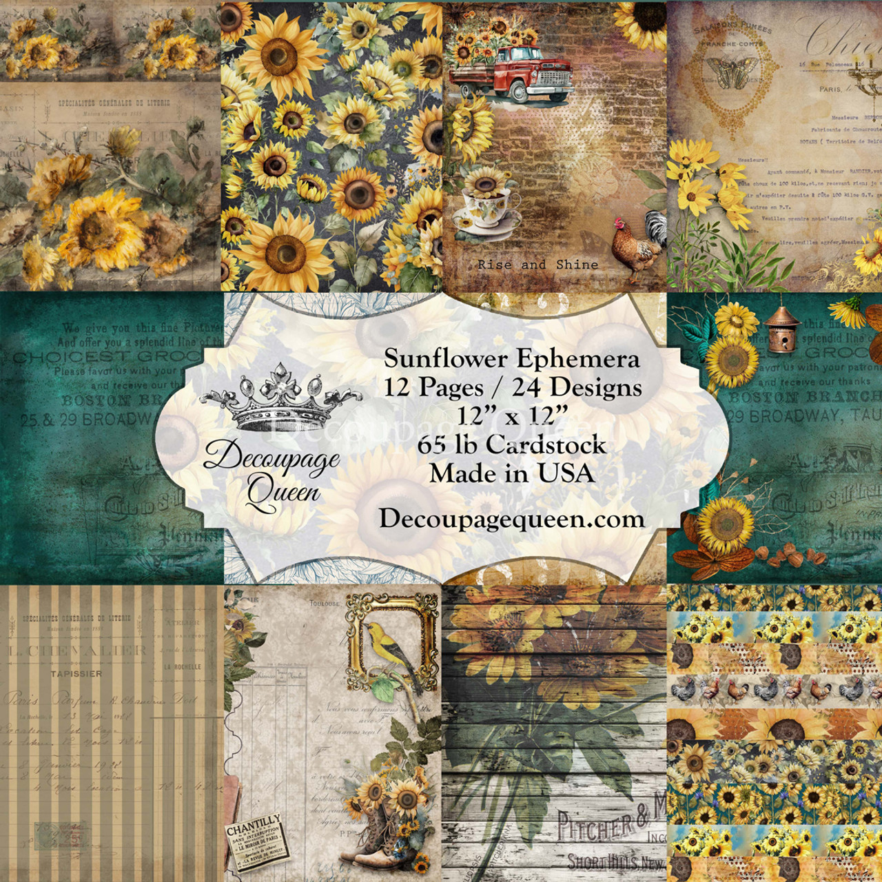 Sunflower Ephemera Journal Kit