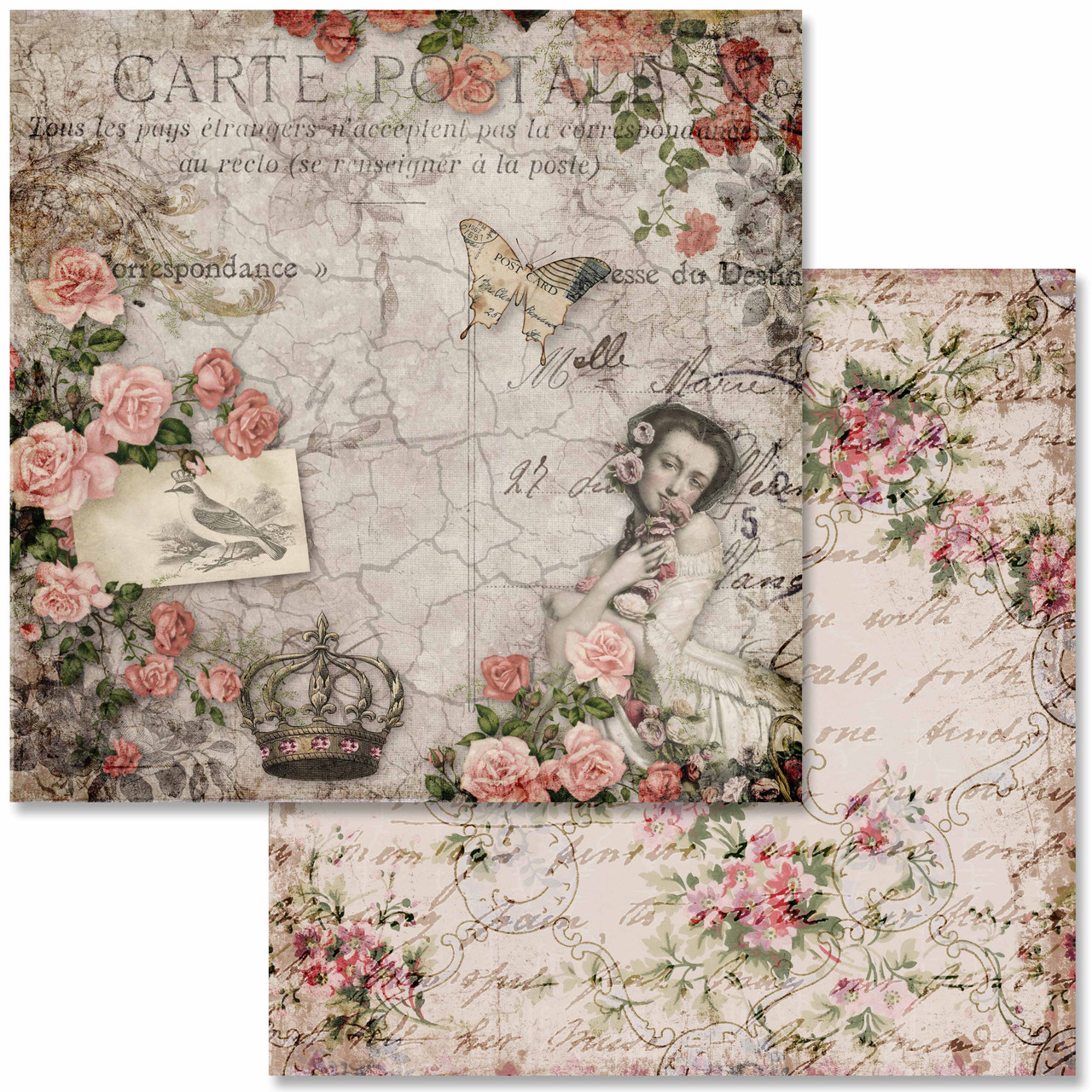 Kit Scrapbooking Naissance Bébé Fille Draeger Paris - Album 20x20cm, Papiers, Autocollants, Tampons, Boîte De Rangement (Rose) - 6