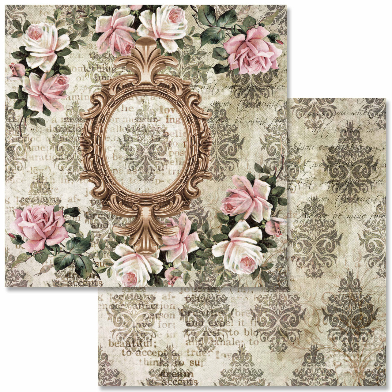 Antique Roses Collection Scrapbook Paper Pack