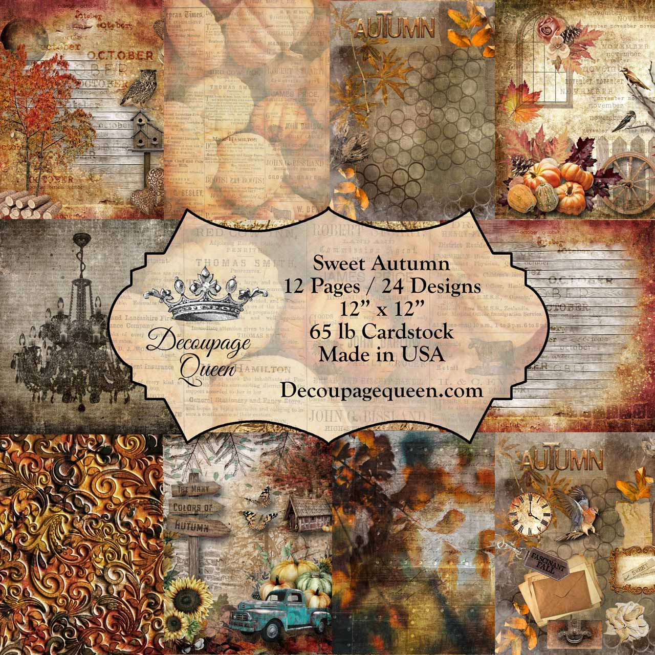 Vintage Scrapbook Paper: 44 Double-sided Craft Patterns - Decoupage Paper - Scrapbooking  Supplies Kit (Paperback)