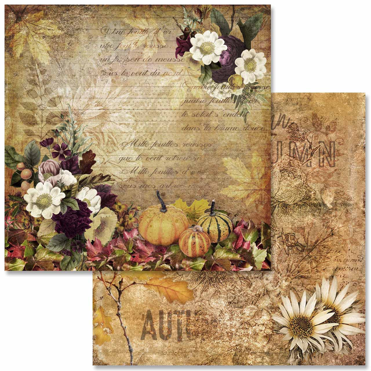 Autumn Greetings Themed Scrapbook Paper – Papergame