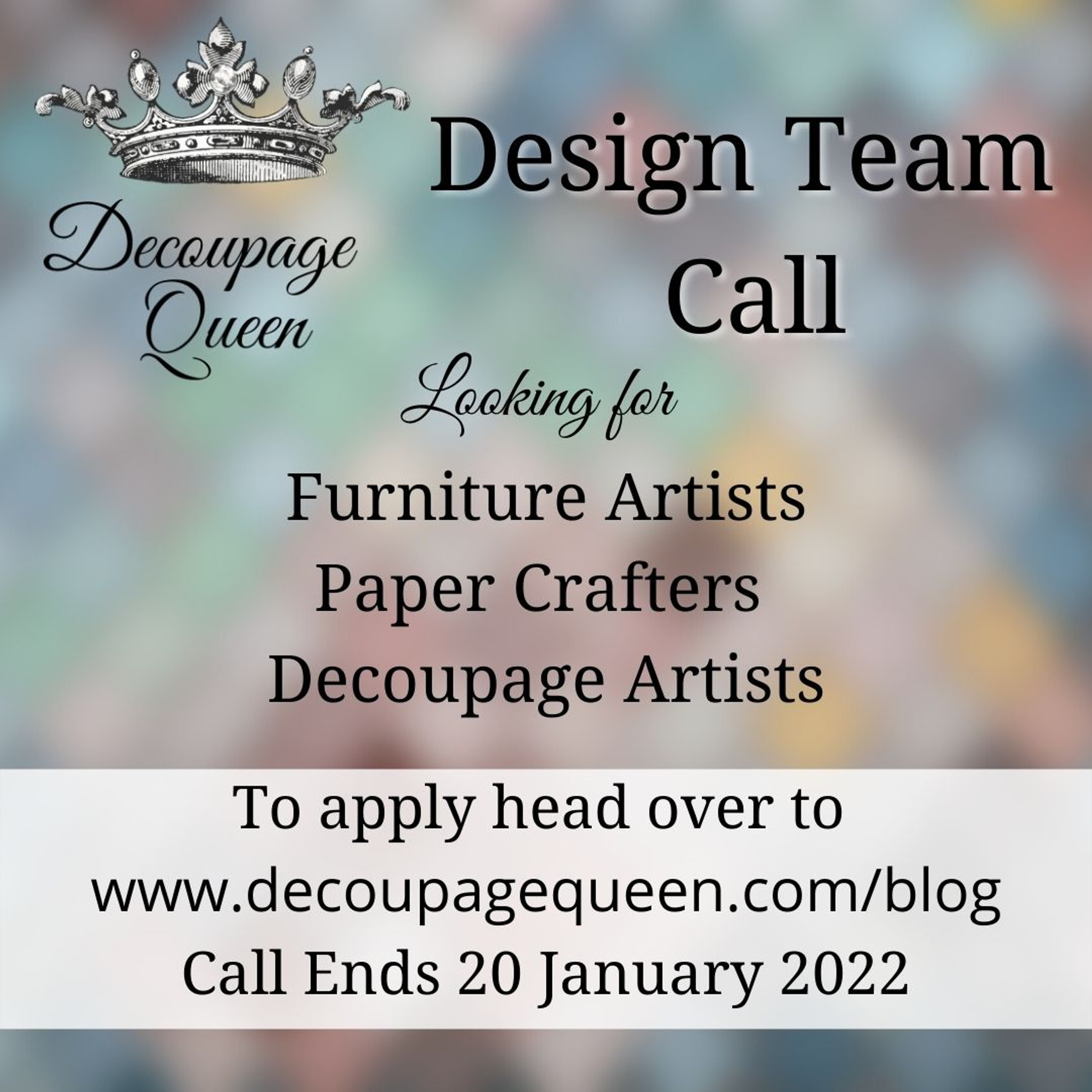 Design Team Call 2022 Decoupage Queen