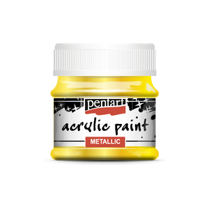 Acrylic paint metallic 50 ml yellow