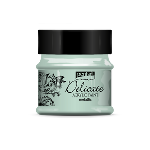 Delicate metallic acrylic paint 50 ml greenish silver Delicate metallic acrylic paint 50 ml greenish silver