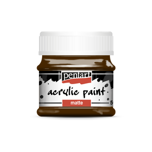 Acrylic paint matte 50 ml reddish-brown