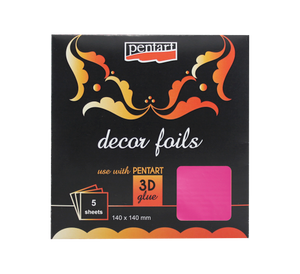 Decor foils metallic magenta 14 x 14 cm Decor foils metallic magenta 14 x 14 cm